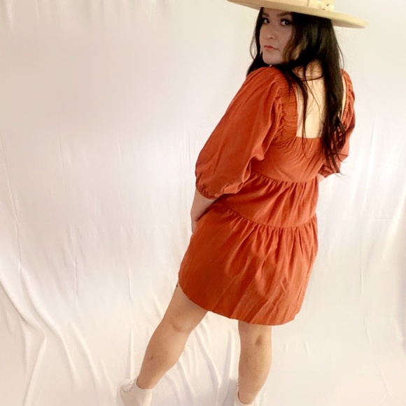 Rust color dress - Picture 3 of 5